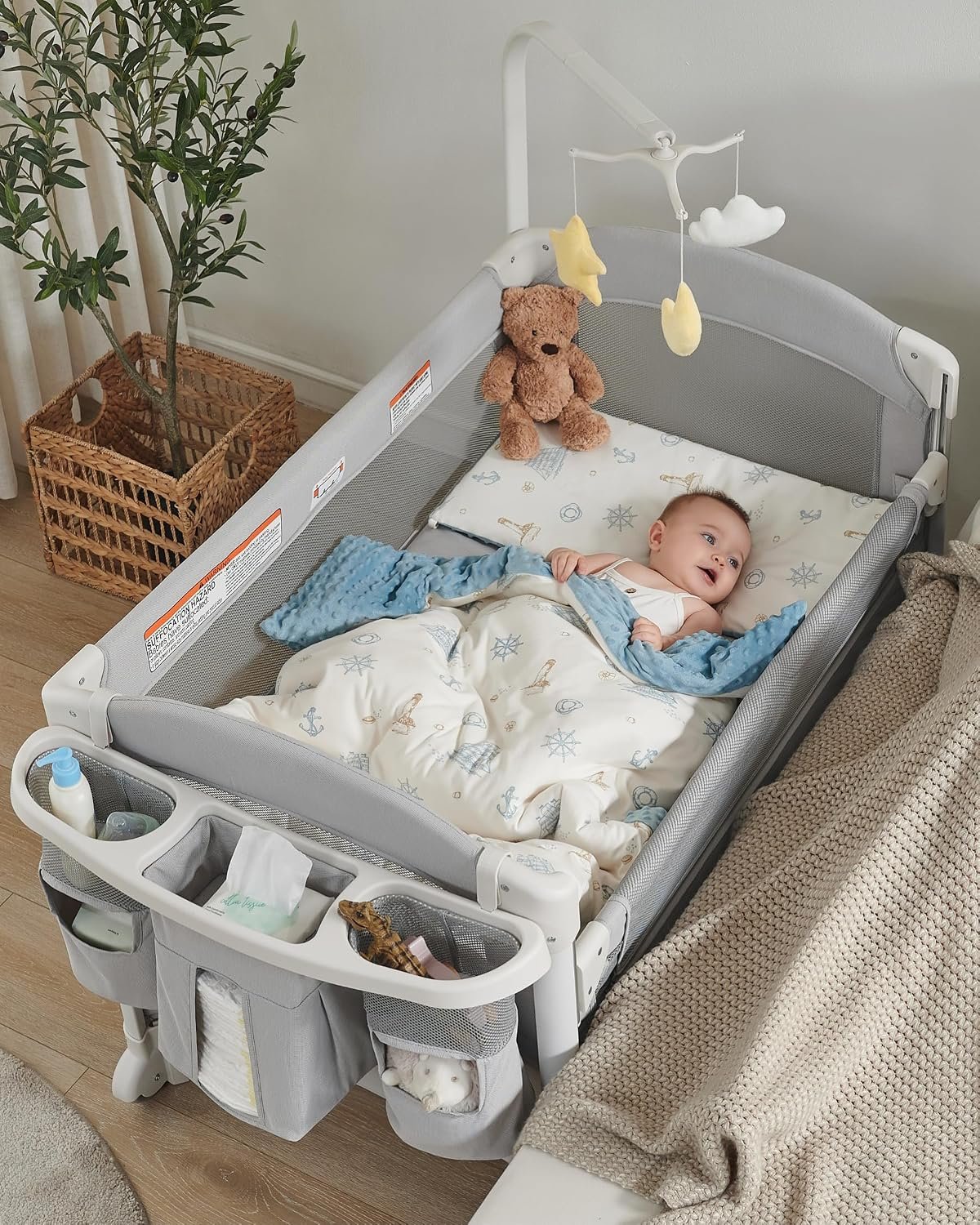AirClub 4 in 1 Baby Bassinet Bedside Sleeper